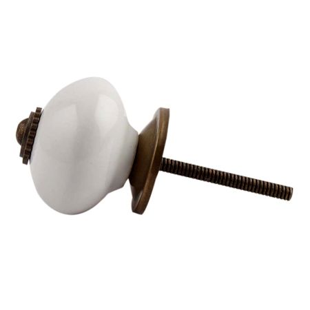 White Antique Fitting Ceramic Drawer Knob